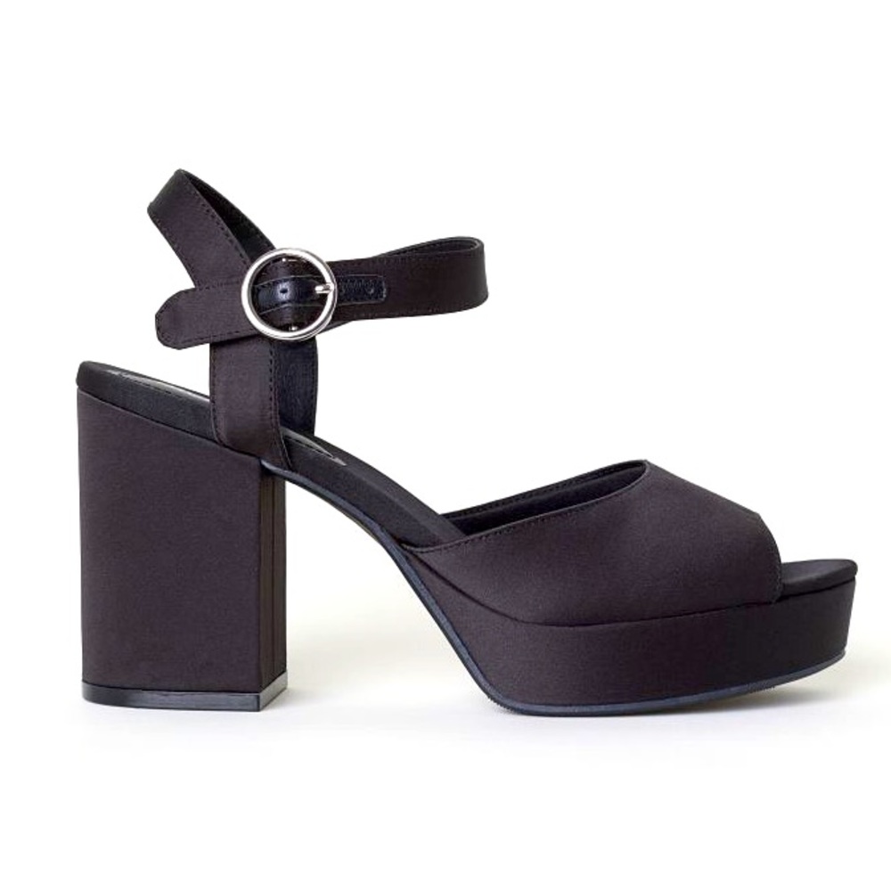 Satin Platform Sandals